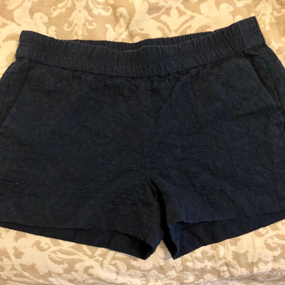 J. Crew Boardwalk Navy Jacquard Shorts